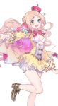 :d atelier_(series) atelier_meruru bare_legs blonde_hair bloomers blue_eyes blush bow bowtie braid brown_footwear cape cropped_legs crown dress flower highres long_hair looking_at_viewer merurulince_rede_arls mini_crown miniskirt nelke_to_densetsu_no_renkinjutsushi_tachi noco_(adamas) official_art open_mouth red_bow shoes skirt smile solo standing standing_on_one_leg transparent_background underwear white_bloomers yellow_dress 