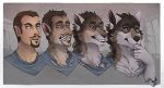  2018 anthro blue_eyes canine digital_media_(artwork) drpickelle male mammal rakan scar transformation were werewolf wolf 