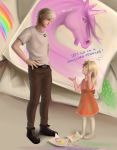  :3 blonde_hair child clothing crayons drawing dress equine hair horn human_focus mammal pewdiepie prosaiska sissy&#039;s_magical_ponycorn_adventure sissy_(smpa) unicorn young youtube 