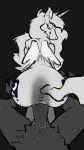  2018 anthro butt digital_media_(artwork) discord_(mlp) doost draconequus equine erection feathered_wings feathers female first_person_view friendship_is_magic hair hi_res lying male male/female male_pov mammal monochrome my_little_pony nude penis princess_luna_(mlp) pussy sex simple_background smile wings 