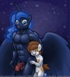  age_difference anthro anthrofied balls comforting crossgender cub dream equine female friendship_is_magic hi_res horn horse hug hybrid_penis kissing male male/female mammal muscular muscular_male my_little_pony nightmare nipples nude pipsqueak_(mlp) princess_luna_(mlp) pussy smudge_proof tears unicorn young 