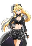  1girl alternate_outfit highres leafa midriff sword_art_online 