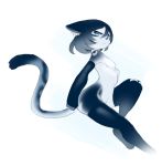  2013 ace_(character) anthro blue_eyes breasts feline female fur hair inner_ear_fluff kanel leopard mammal short_hair simple_background snow_leopard solo spots spotted_fur white_background 