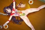  arion_canvas bishoujo_senshi_sailor_moon breasts censored chains collar food lying nipples sailor_mars table 