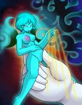  2019 alien anthro blue_body blue_eyes blue_hair breasts crossgender digital_media_(artwork) duo featureless_breasts female hair hi_res humanoid master_hand nintendo not_furry nude pussy super_smash_bros tabuu_(character) video_games wings yoshimister 