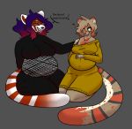  eyewear female genet glasses mammal pregnant red_panda rilewd riley viverrid 