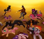  2012 applejack_(mlp) blood blue_fur canine conditional_dnp cutie_mark death derpy_hooves_(mlp) dragon earth_pony equine feathered_wings feathers female feral firing fluttershy_(mlp) friendship_is_magic fur gore group gun hair horn horse jameless lol_comments male mammal multicolored_hair my_little_pony pegasus pinkie_pie_(mlp) pony purple_fur purple_hair rainbow_dash_(mlp) ranged_weapon rarity_(mlp) scalie scootaloo_(mlp) spike_(mlp) twilight_sparkle_(mlp) two_tone_hair unicorn violence weapon were werewolf wings wounded yellow_feathers 