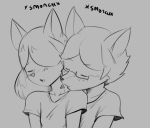  &lt;3 anthro blush canine con_(thecon) eyewear fox girly glasses kissing male male/male mammal morgan_(thecon) thecon wolf 