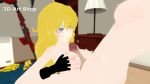  2girls 3d animated animated_gif breasts futa_with_female futanari incest multiple_girls nipples nude paizuri penis ruby_rose rwby siblings sisters yang_xiao_long 