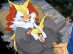  anatomically_correct anatomically_correct_pussy animal_genitalia animal_pussy anthro anus black_fur blush braixen canine canine_pussy duo edit female fluffy fur human human_on_anthro interspecies kame_3 male male/female mammal nintendo nude panting penis pok&eacute;mon pok&eacute;mon_(species) pok&eacute;philia presenting presenting_pussy pussy red_eyes red_fur solo_focus tongue uncensored video_games yellow_fur 