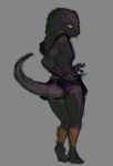  anthro armor bracers class clothing crocodilian dinosaur dress exhibitionism female greenpolygon invalid_tag lizard lizard_girl pinup pose reptile reptoid sauropod scalie short_dress sketch skirt solo tongue tunic yelloweyes 