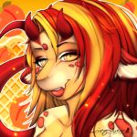  aromagon dragon female hair horn icon long_hair low_res signature solo zingiber 