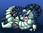  2018 angry anthro breasts capcom claws digital_drawing_(artwork) digital_media_(artwork) dragon fangs feline female forked_tongue fur hi_res mammal monster monster_hunter monster_hunter_world najarala naughtygryph nude open_mouth pussy reptile sabertooth_(disambiguation) scales scalie simple_background snake snake_wyvern solo species_transformation tongue tongue_out transformation video_games wyvern 