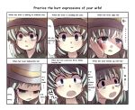  1girl abuse bruise chart constricted_pupils empty_eyes expressions female gaoo_(frpjx283) green_eyes green_hair hand_on_own_cheek hat injury komeiji_koishi matching_hair/eyes open_mouth short_hair solo tears touhou translated 