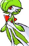  ambiguous_gender gardevoir humanoid nintendo pasaran pok&eacute;mon pok&eacute;mon_(species) red_eyes simple_background solo video_games white_background 