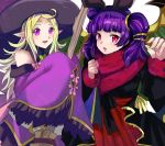  animal_ears blonde_hair bunny_ears cosplay dragon_girl dragon_wings dress fire_emblem fire_emblem:_kakusei fire_emblem:_seima_no_kouseki fire_emblem_heroes halloween halloween_costume hat looking_at_viewer multiple_girls myrrh nono_(fire_emblem) pointy_ears purple_eyes purple_hair red_eyes rem_sora410 smile twintails wings witch_hat 