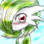  blush female gardevoir humanoid looking_at_viewer nintendo pasaran pok&eacute;mon pok&eacute;mon_(species) red_eyes solo video_games 