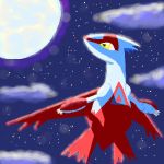  ambiguous_gender feral latias legendary_pok&eacute;mon moon nintendo pasaran pok&eacute;mon pok&eacute;mon_(species) solo video_games yellow_eyes 