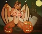  2018 anthro big_breasts breasts castle clothing digital_media_(artwork) equine female halloween holidays horse hose kizi0n looking_at_viewer mammal moon smile solo 