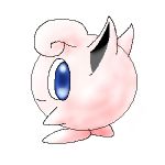  ambiguous_gender blue_eyes jigglypuff looking_at_viewer looking_back nintendo pasaran pok&eacute;mon pok&eacute;mon_(species) simple_background solo video_games white_background 