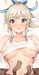  areola cucouroux_(granblue_fantasy) granblue_fantasy koretsuki_aduma no_bra shirt_lift 