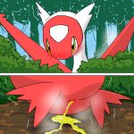  animal_genitalia blush cloaca female feral latias legendary_pok&eacute;mon nintendo pasaran peeing pok&eacute;mon pok&eacute;mon_(species) shaking solo trembling urine video_games yellow_eyes 