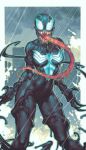  biped black_body breasts chuck_pires claws female humanoid long_tongue marvel monster not_furry pink_tongue skin_suit solo teeth tongue venom_(spider-man) 