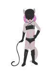  2018 arkaid boots clothing cub digital_media_(artwork) dominatrix flat_chested footwear hair looking_at_viewer mammal mustelid otter pink_hair pyravia simple_background smile whip white_background young 