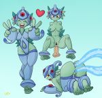  &lt;3 2018 5_fingers absurd_res anal anal_penetration anthro anus areola armor balls barefoot big_breasts biped blush breasts butt clitoris clothed clothing dahs digimon digimon_(species) digimon_frontier digital_media_(artwork) dildo dildo_sitting double_penetration ear_fins feet female fin fish_humanoid from_behind_(disambiguation) gradient_background green_skin helmet hi_res humanoid legwear marine masturbation navel nipples not_furry open_mouth penetration pussy ranamon red_eyes sex sex_toy signature simple_background smile standing swimsuit teeth tentacles toes tongue v_sign vaginal vaginal_penetration 