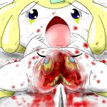  ambiguous_gender blood blue_eyes gore jirachi legendary_pok&eacute;mon nintendo ouch pain pasaran pok&eacute;mon pok&eacute;mon_(species) saw solo tears tools video_games why 