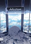  artist_name asakura_masatoki closed_eyes cloud cloudy_sky cover cover_page doujin_cover eyebrows facing_viewer indoors long_hair night night_sky original parted_lips partially_colored scenery shooting_star sky sleeping 
