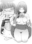  bangs bare_shoulders blunt_bangs blush breasts breasts_outside dildo eyebrows_visible_through_hair greyscale groin hair_ornament hair_scrunchie hassu heart heart-shaped_pupils licking lifted_by_self lifting_mask long_hair looking_at_viewer mask monochrome mushi024 nipples no_panties pleated_skirt pubic_hair school_uniform scrunchie simple_background skirt skirt_lift solo ssss.gridman surgical_mask sweat symbol-shaped_pupils tongue tongue_out white_background 