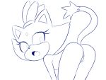  bent_over blaze_the_cat butt eyelashes fangs feline female hairband hearlesssoul looking_back mammal nude open_mouth ponytail presenting pussy simple_background solo sonic_(series) white_background 