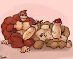  abs balls cum donkey_kong_(character) donkey_kong_(series) funky_kong hyper incest male male/male mammal nintendo nipples oral penis primate uniparasite video_games 