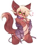  anthro blush breasts candy collar female food fur hair leash lollipop mammal open_mouth small_breasts solo venusflowerart 