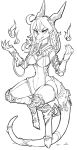  2018 4_fingers anthro clothed clothing digital_media_(artwork) digitigrade dragon female hair horn kameloh sketch solo 