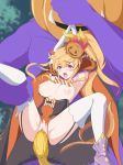  areolae armpits arms_up bad_perspective bestiality blonde_hair blush bow breasts breasts_outside bustier censored commentary_request covered_navel diagonal_stripes dragalia_lost elisanne error eyebrows_visible_through_hair garter_straps hair_ornament halloween halloween_costume high_collar high_heels highres jack-o'-lantern jack-o'-lantern_hair_ornament kogamon large_breasts leg_grab long_hair monster mosaic_censoring nipples open_mouth ponytail pumpkin purple_eyes purple_footwear purple_skin pussy sex solo_focus spread_legs striped striped_bow thighhighs torn_clothes vaginal very_long_hair white_legwear 