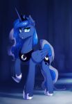  2018 anticularpony crown cutie_mark equine feathered_wings feathers female feral friendship_is_magic hair horn jewelry looking_at_viewer mammal my_little_pony necklace princess_luna_(mlp) smile solo winged_unicorn wings 