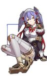  android blush breasts hana_(xenoblade) hana_jk long_hair looking_at_viewer maid_headdress medium_breasts open_mouth orange_eyes purple_hair ribbon robot_joints short_hair simple_background smile spoilers twintails xenoblade_(series) xenoblade_2 zumcunix 