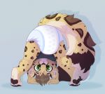  ambiguous_gender anthro cub diaper feline headstand leopard looking_at_viewer mammal pawpads paws smile solo strawberryneko young 