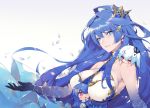  aqua_eyes ark_order bili_bili_douga bili_girl_22 bili_girl_33 blue_hair breasts calder chibi crown long_hair magic petals pink_eyes red_eyes 