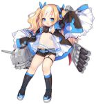  :d arm_up armpits azur_lane bangs bare_shoulders belt belt_buckle black_footwear black_neckwear black_shorts black_sleeves blonde_hair blue_belt blue_eyes blue_legwear blush boots buckle cannon collared_shirt crop_top cross-laced_footwear detached_sleeves eyebrows_visible_through_hair fang full_body hair_ornament kalk_(azur_lane) knee_boots kneehighs lace-up_boots long_hair long_sleeves looking_at_viewer midriff multicolored_hair navel neck_ribbon nose_blush official_art open_clothes open_mouth open_shorts ribbon see-through shirt short_shorts shorts sleeveless sleeveless_shirt sleeves_past_fingers sleeves_past_wrists smile solo streaked_hair torpedo transparent_background turret twintails two-tone_hair utm very_long_hair wavy_mouth white_hair white_shirt wide_sleeves 