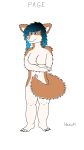  anthro breasts canine dog female hasuki mammal simple_background solo white_background 