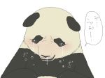  2012 anthro crying giant_panda japanese_text male mammal mohumohuotou okatana panda-kun privateotou shirokuma_cafe simple_background solo tears text ursid white_background 