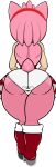  2018 amy_rose anus big_butt boots butt butt_shot clothing female footwear fur hairband hedgehog lil_scooter56 mammal panties pink_fur presenting presenting_hindquarters short_tail simple_background solo sonic_(series) thick_thighs underwear white_background 