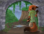  canine digital_media_(artwork) disney fox male mammal nick_wilde pyocolaxsama raining zootopia 