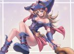  1girl artist_request ass blonde_hair blush boots breasts cape curvy dark_magician_girl female happy hat huge_ass large_breasts long_hair looking_at_viewer magical_girl open_mouth shiny shiny_skin skirt smile solo thick_thighs thighs wizard_hat yu-gi-oh! yuu-gi-ou yuu-gi-ou_duel_monsters 