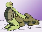  all_fours anal anal_penetration anthro butt clenched_teeth donatello_(tmnt) duo hamakei male male/male male_penetrating nude penetration reptile rockgaara scalie teenage_mutant_ninja_turtles teeth 