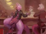  balls bar beverage bottomless clothed clothing coffee exhibitionism group inside legendary_pok&eacute;mon mewtwo nintendo pat_(lapatte) penis pok&eacute;mon pok&eacute;mon_(species) public sunhuiz video_games 