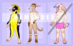  2018 4_fingers 5_fingers 5_toes aardvark abs afrosoricid ambiguous_gender anthro barefoot belly biped black_fur blue_eyes blue_hooves blue_tail boxers_(clothing) brown_fur brown_hair brown_skin brown_tail chest_tuft claws clothed clothing collarbone countershade_arms countershade_legs countershade_torso countershading digital_drawing_(artwork) digital_media_(artwork) dipstick_ears distracting_watermark ears_back elephant english_text eye_markings facial_markings featureless_crotch female floppy_ears front_view frown full-length_portrait fur fur_tuft gloves_(marking) group hair half-closed_eyes hand_on_hip hooved_fingers hooves humanoid_hands light_skin long_snout looking_aside looking_at_viewer looking_away lowland_streaked_tenrec male mammal markings multicolored_fur multicolored_skin multicolored_tail muscular muscular_male muzzle_(marking) navel nude overweight overweight_ambiguous pecs pig_nose pink_nose portrait proboscidean purple_background red_claws red_eyes short_hair simple_background smile snout socks_(marking) spines standing streaked_tenrec strillers striped_fur striped_tail stripes tail_tuft tan_countershading tan_fur tan_markings tan_skin tan_tail tenrec text toe_claws toes topless trunk tuft tusks two_tone_fur two_tone_skin two_tone_tail underwear unimpressed watermark whisker_spots whiskers white_claws yellow_countershading yellow_fur 
